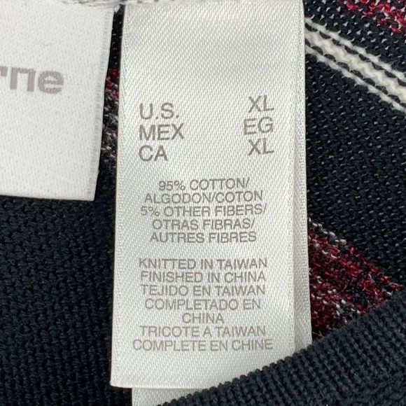 Liz Claiborne Size XL Black cardigan Sweater Button Up Cotton Blend 1943 Argyle - Picture 2 of 8